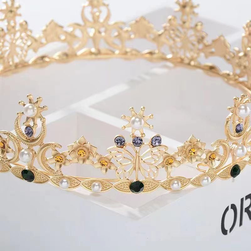 Crystal Bridal Tiaras Crown Rhinestone Pageant Diadem Veil Tiara Headbands
