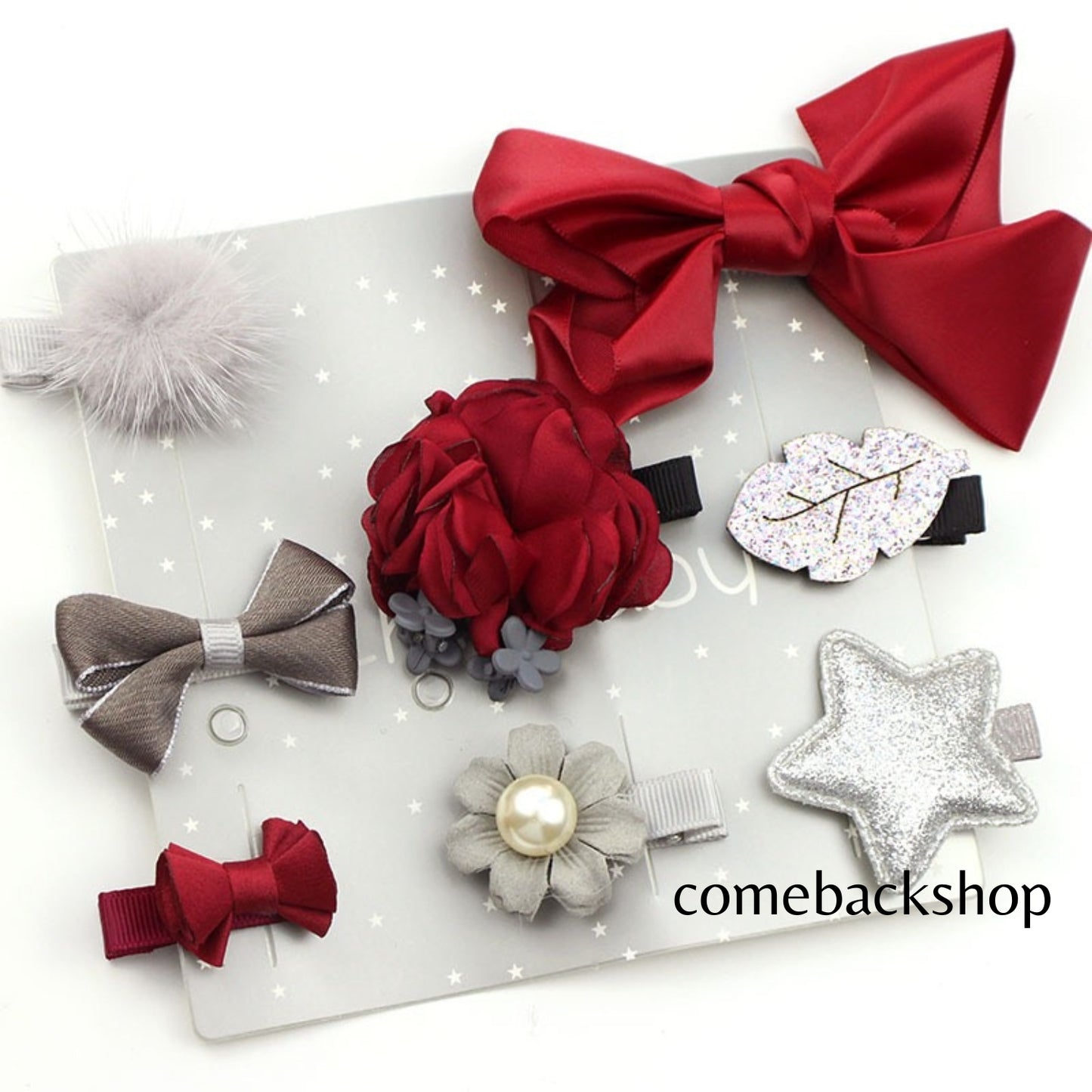 Hair Accessories for Girls, Hair Ties Hair Clips Set with Box Different Style Elastic Hair Bands Rubber Bands for Kids Teens Toddler