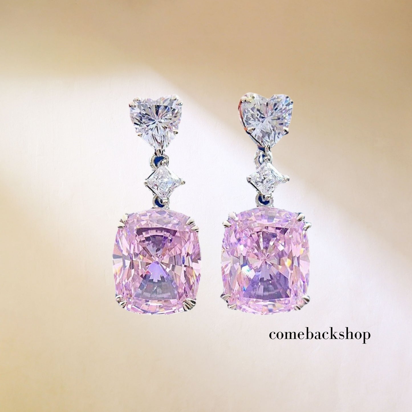 Rhinestone Drop Dangle Earrings Statement Crystal Dangling Earrings Rectangle Teardrop Chandelier Earrings for Women Girls