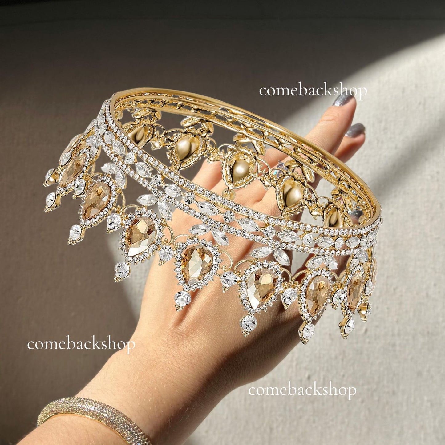 Crystal Vintage Royal Queen King Tiaras and Crowns Men/Women Pageant Prom Diadem Hair Ornaments Wedding Hair Jewelry,Swarovski