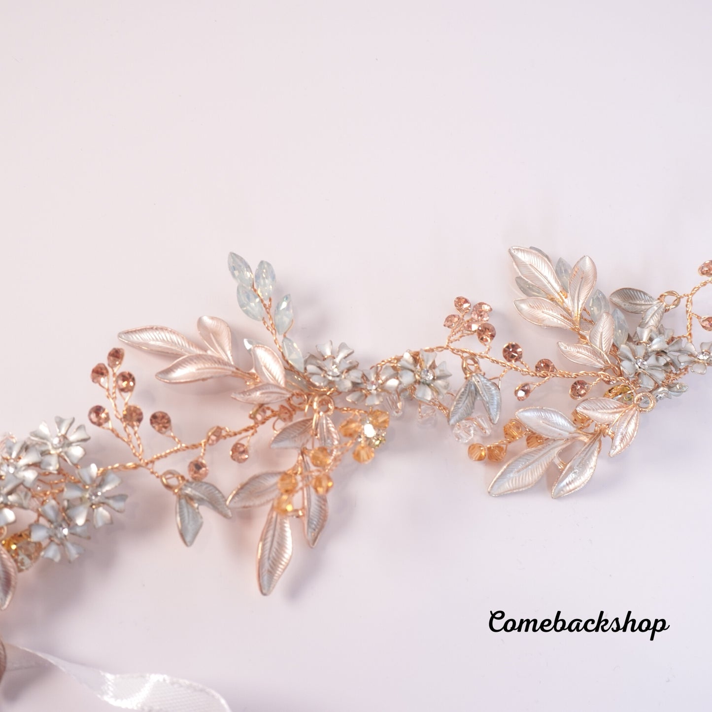 Wedding Headband Flower-Leaf Bridal Headpieces for Wedding Hair Accessories Brides Hair Pieces
