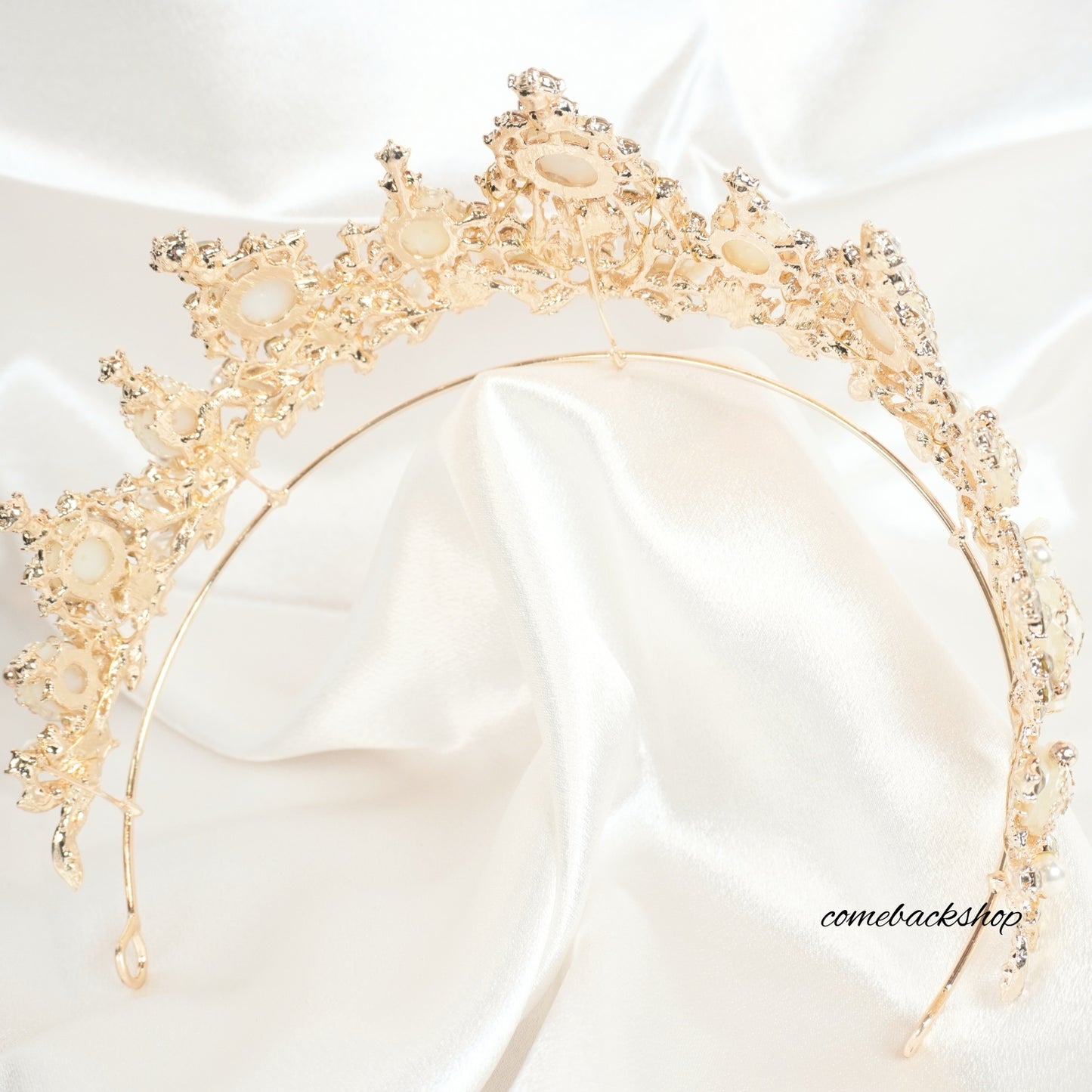 Gold Crystal Tiara Crown Headband Princess Elegant Crown for Women Girls Bridal Wedding Prom Birthday Party