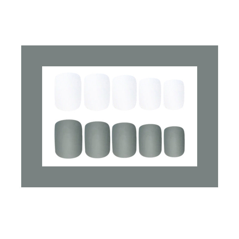 French Fake Nails Tips Press On False Nails Short Full Artificial Nail DIY Nail Art Faux Ongles