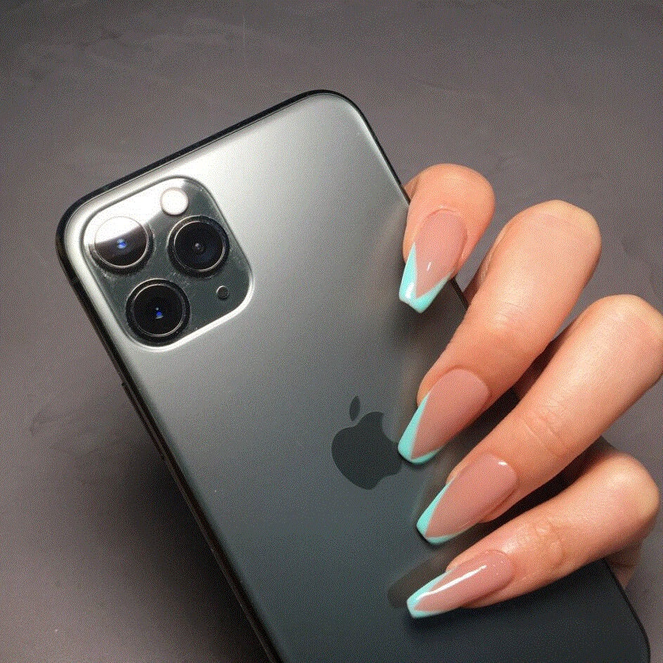 Ombre French Ballerina Fake Nail Gradeint Natural Coffin False Nails Wholesale Nails Supplier