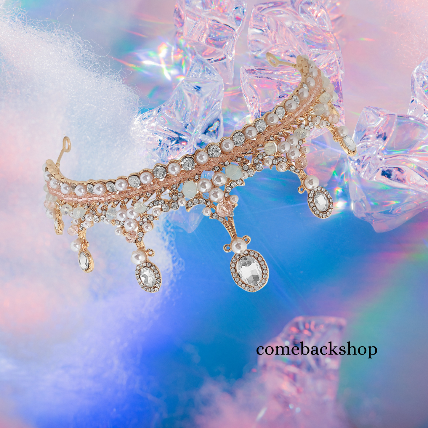 Tiaras And Crowns Luxury CZ Pearl Princess Pageant Engagement Wedding Hair Accessories For Bridal Jewelry Shine Crystal Crown