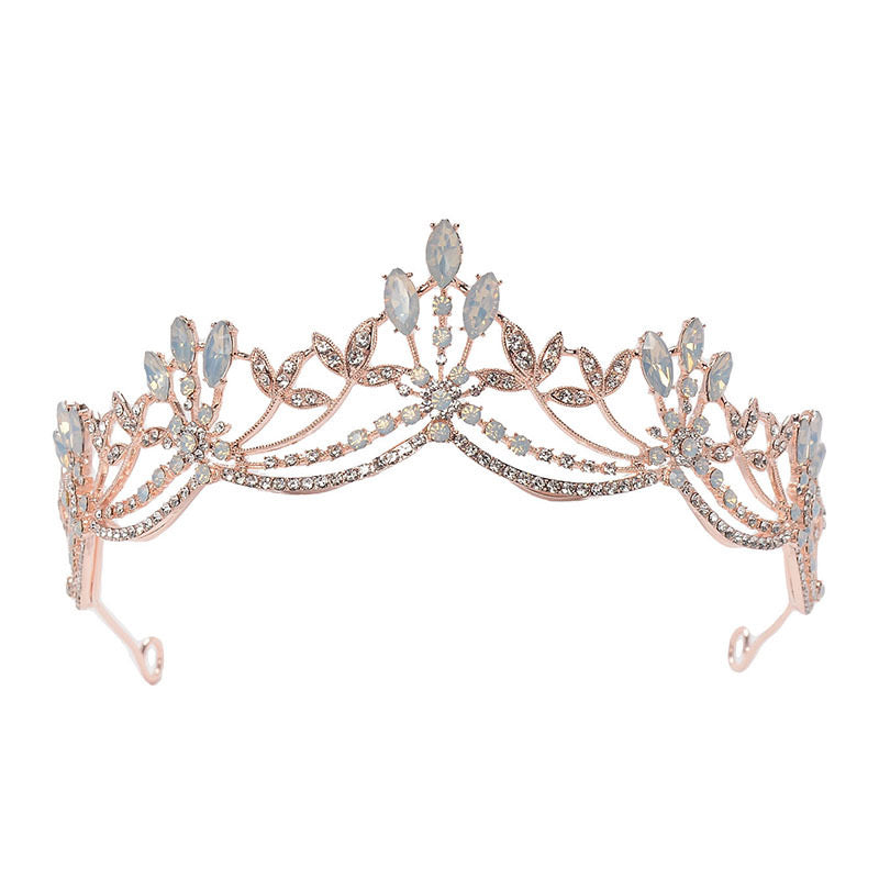 Tiara Bridal Shell Floral Hairband Headpiece Wedding Hair Accessories Headbands Birthday party crown rose gold