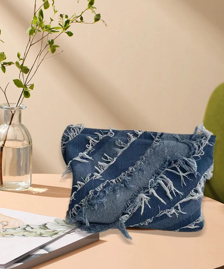 Blue Cosmetic Bag Clutch Bag Large Makeup Organizer Bags Korean Cosmetic Pouch Women Cute Toiletry Beauty Case