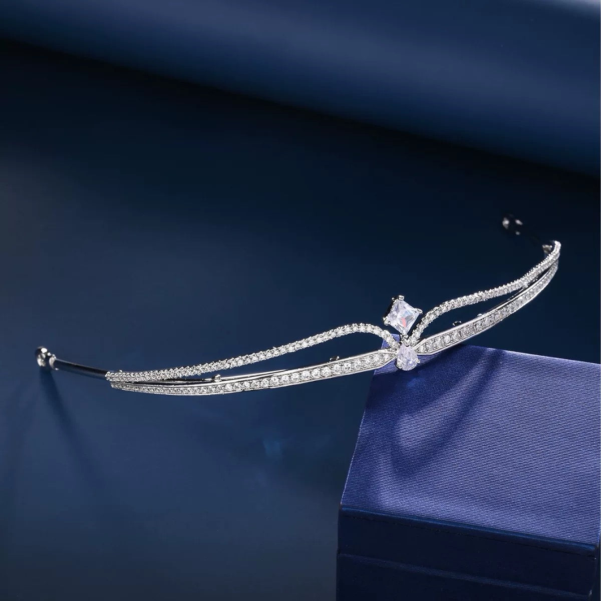 Silver princess tiara crown