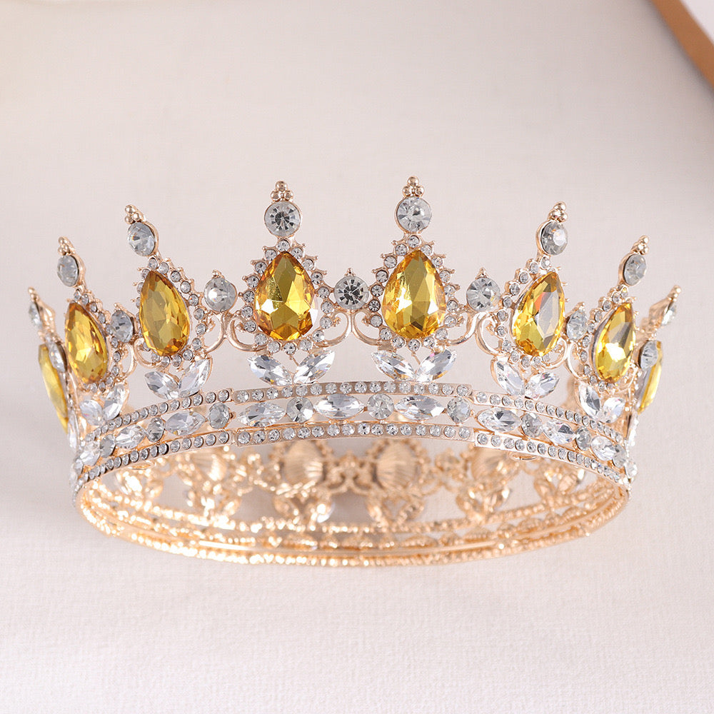 Crystal Vintage Royal Queen King Tiaras and Crowns Men/Women Pageant Prom Diadem Hair Ornaments Wedding Hair Jewelry,Swarovski