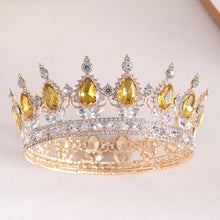 Load image into Gallery viewer, Crystal Vintage Royal Queen King Tiaras and Crowns Men/Women Pageant Prom Diadem Hair Ornaments Wedding Hair Jewelry,Swarovski