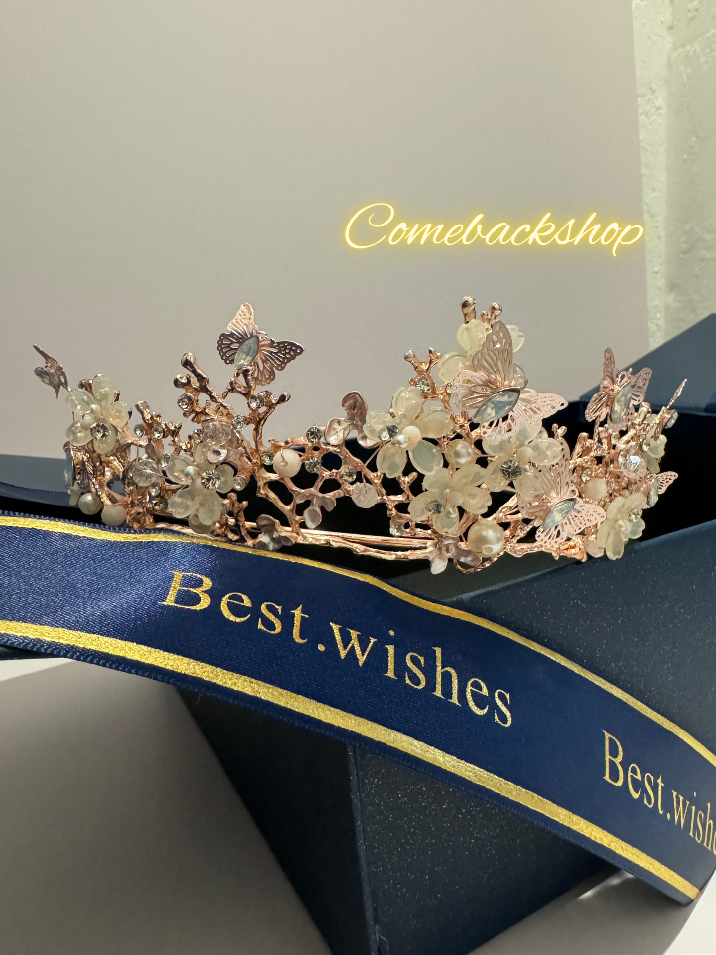 Wedding Tiaras and Crowns for Women Tiaras for Girls Birthday Party Hair Accessories Bride Headband Bride for Prom Christmas butterfly