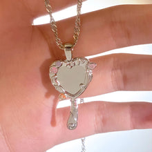 Load image into Gallery viewer, Unique Mirrored Pendant Necklace Heart Mirrored Charm Clavicle Chain for Women