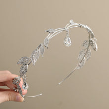 Load image into Gallery viewer, Silver Color Crystal Bridal Tiaras Crown Rhinestone Pageant Diadema Collares Headpieces Wedding Hair Accessories