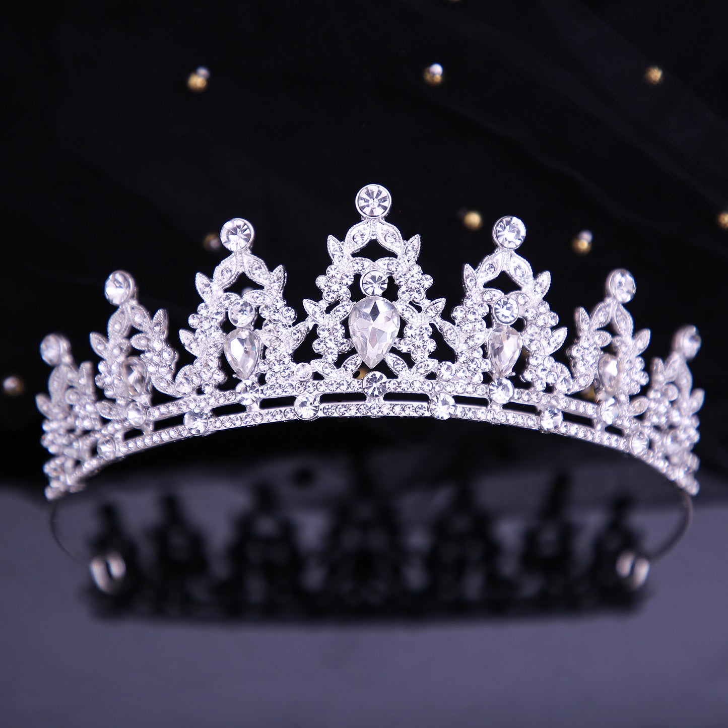 Silver Wedding Tiara for Women Crystal Tiaras and Crowns for Women Wedding Tiaras for Bride Royal Queen Crown Headband Princess Quinceanera Headpieces for Birthday Prom Pageant Party