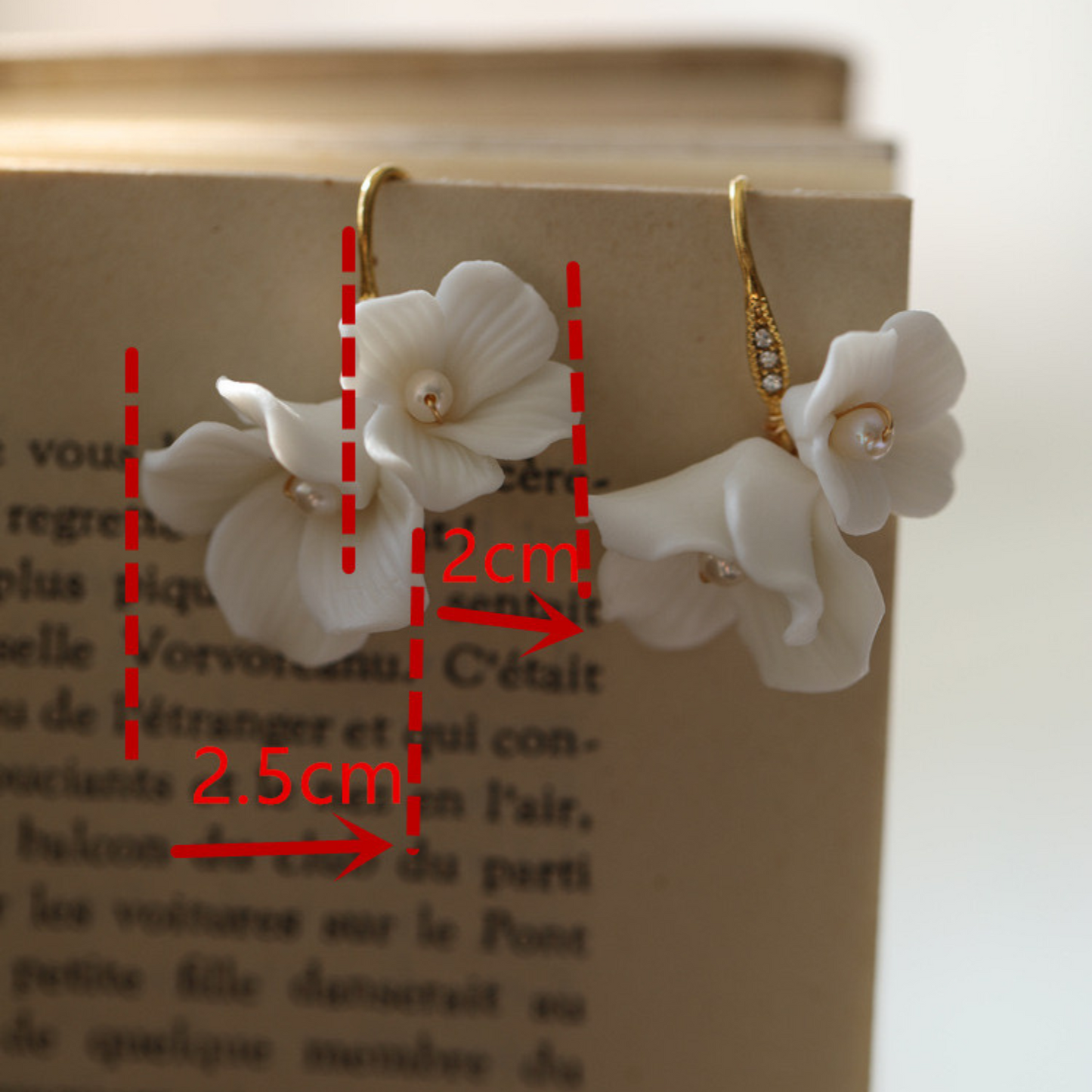 Flower Drop Earrings, Flower Dangle Earrings, Dainty Earrings, Floral Earrings, Long Drop Flower Earrings