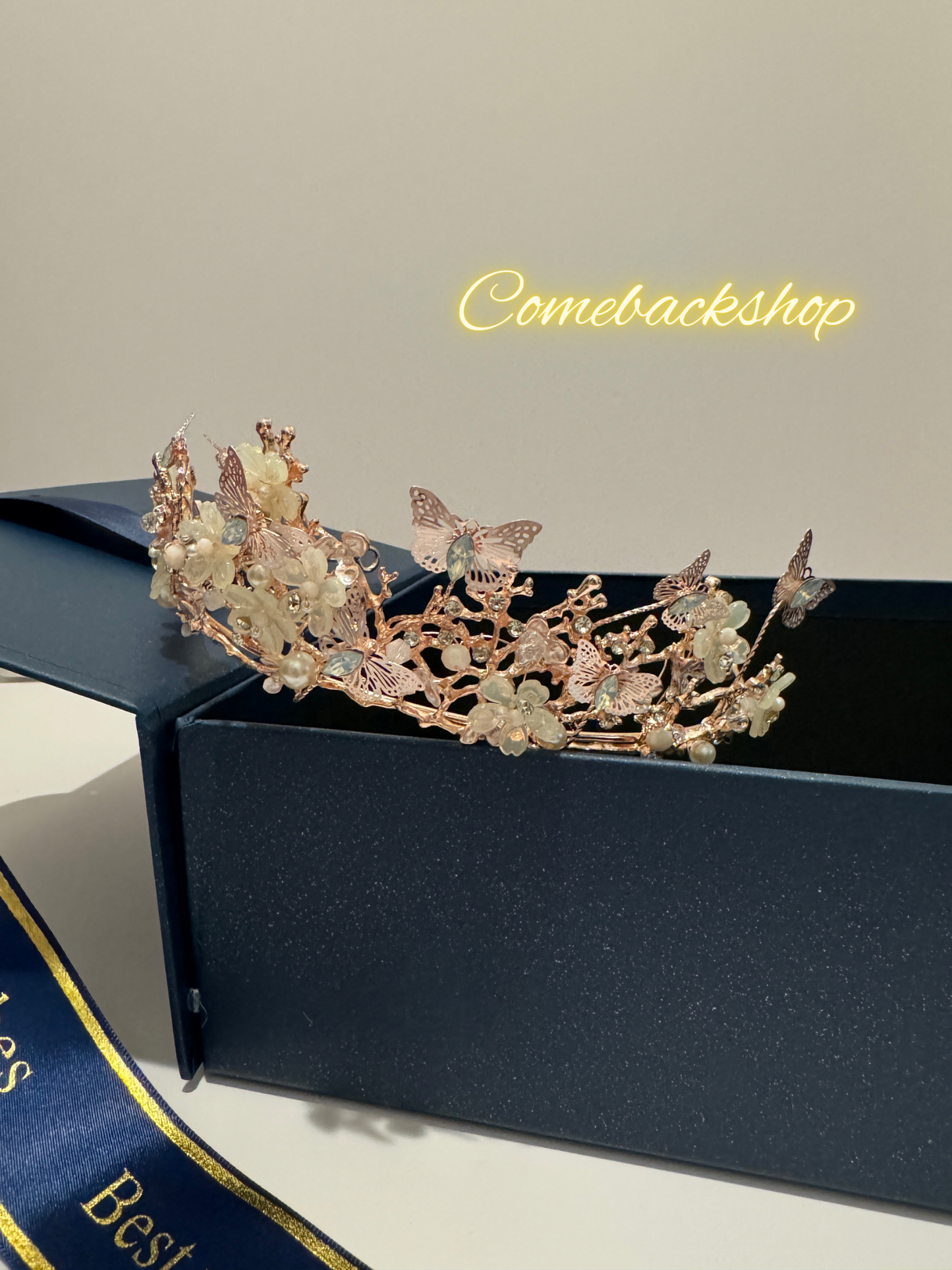 Wedding Tiaras and Crowns for Women Tiaras for Girls Birthday Party Hair Accessories Bride Headband Bride for Prom Christmas butterfly