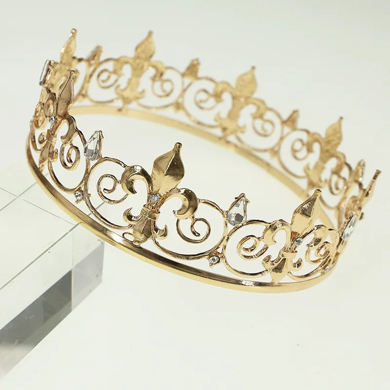 Crystal Queen King Tiaras and Crowns Bridal Pageant Diadem Head Ornament Wedding Hair Jewelry Accessories