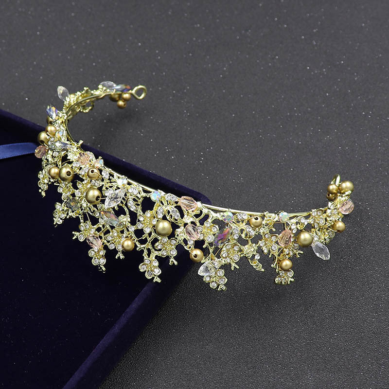 Rhinestone Metal Tiaras Headbands Princess Bridal Crown Wedding Dress Head Ornaments