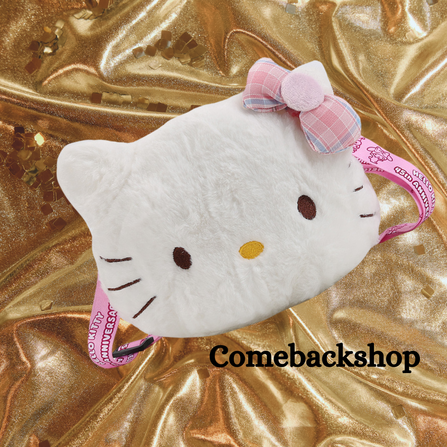 Kawaii Sanrio Hello Kitty Mini Shoulder Bag Cartoon Messenger Plush Backpack Earphone Storage Bag for Girl Kids Cute Rucksack