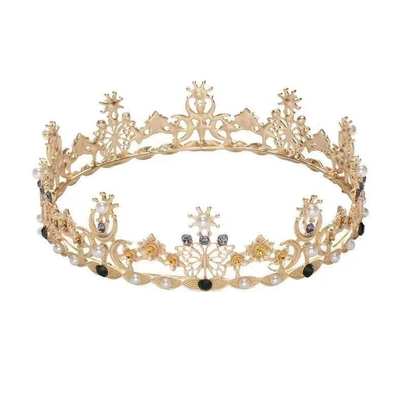 Crystal Bridal Tiaras Crown Rhinestone Pageant Diadem Veil Tiara Headbands