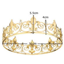 Load image into Gallery viewer, Crystal Queen King Tiaras and Crowns Bridal Pageant Diadem Head Ornament Wedding Hair Jewelry Accessories