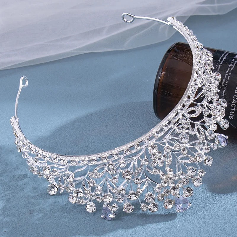 Wedding Tiara for Bride,Fairytale Princess Crown for Women Girls, Bridal Pageant Tiara Headband, Rhinestone Prom Party