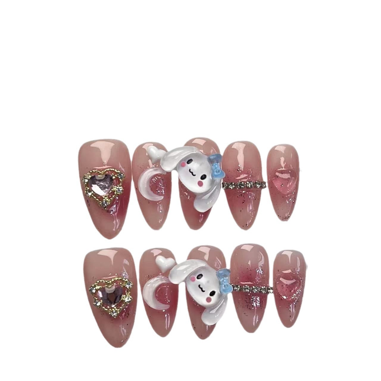 Cinnamon roll cute Handmade Press on nails,fake nails,nails,nail art