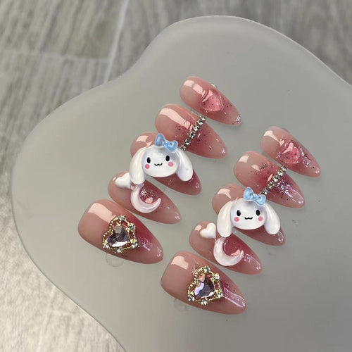 Cinnamon roll cute Handmade Press on nails,fake nails,nails,nail art