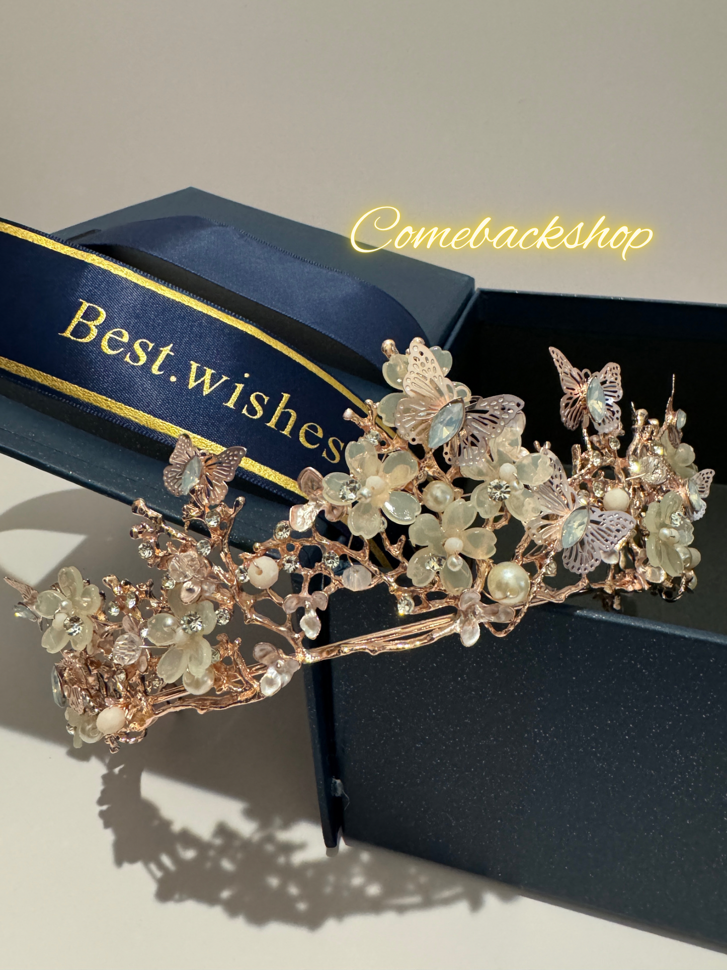 Wedding Tiaras and Crowns for Women Tiaras for Girls Birthday Party Hair Accessories Bride Headband Bride for Prom Christmas butterfly