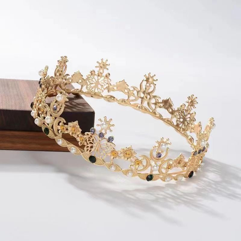 Crystal Bridal Tiaras Crown Rhinestone Pageant Diadem Veil Tiara Headbands