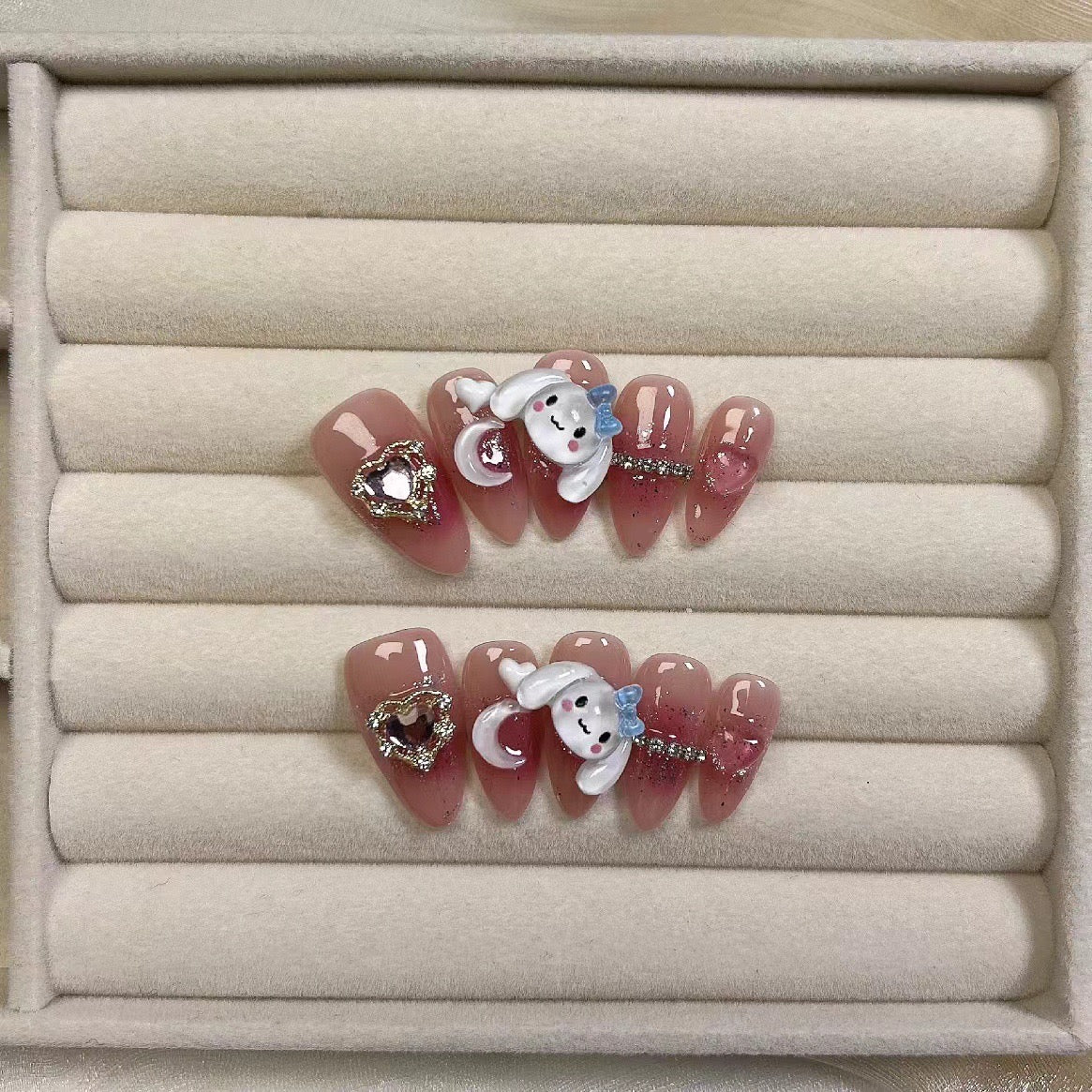 Cinnamon roll cute Handmade Press on nails,fake nails,nails,nail art