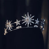 Star tiara crown queen wedding headband bridal jewelry prom dress birthday gifts bridesmaids dress