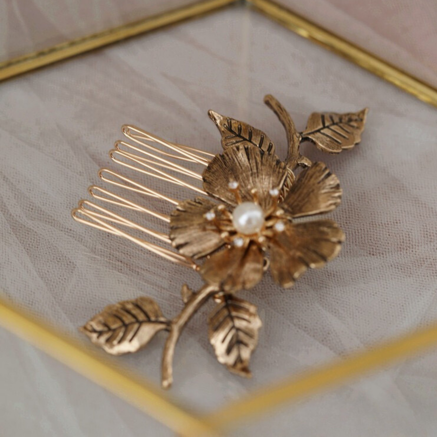 bridal headdress handmade pearl crystal hair comb wedding styling accessories fashion insert comb hair accessories