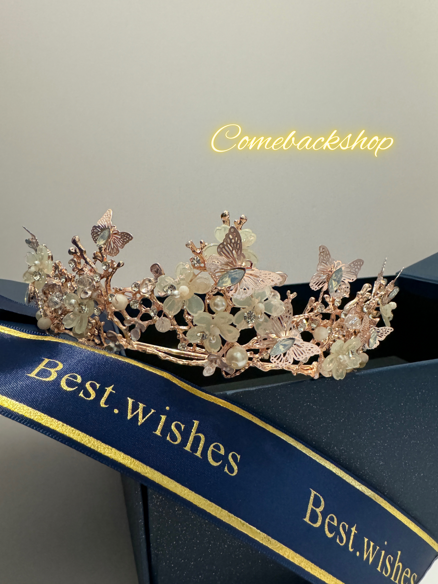 Wedding Tiaras and Crowns for Women Tiaras for Girls Birthday Party Hair Accessories Bride Headband Bride for Prom Christmas butterfly