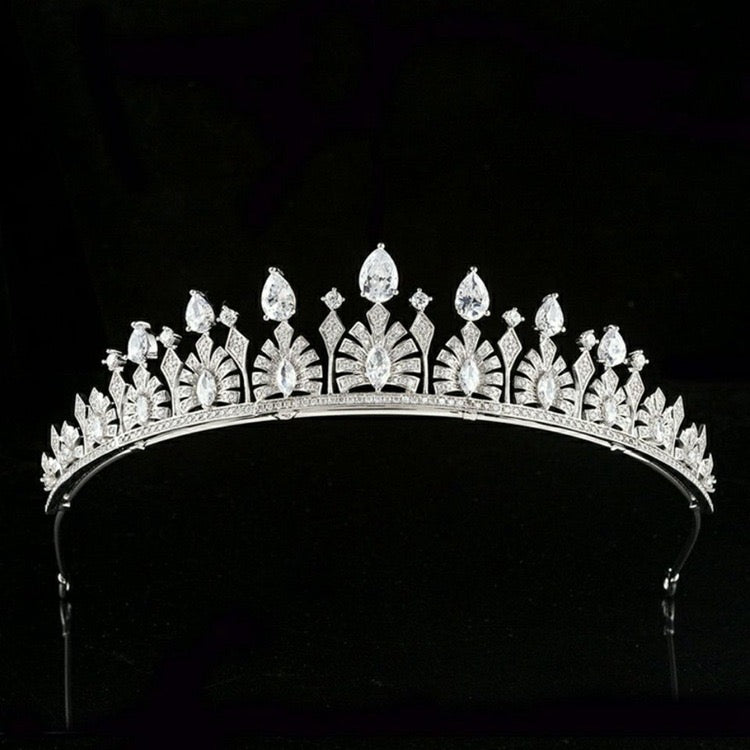 crown Tiaras Fashion Noble azorite Tiara for Bride princess,Swarovski