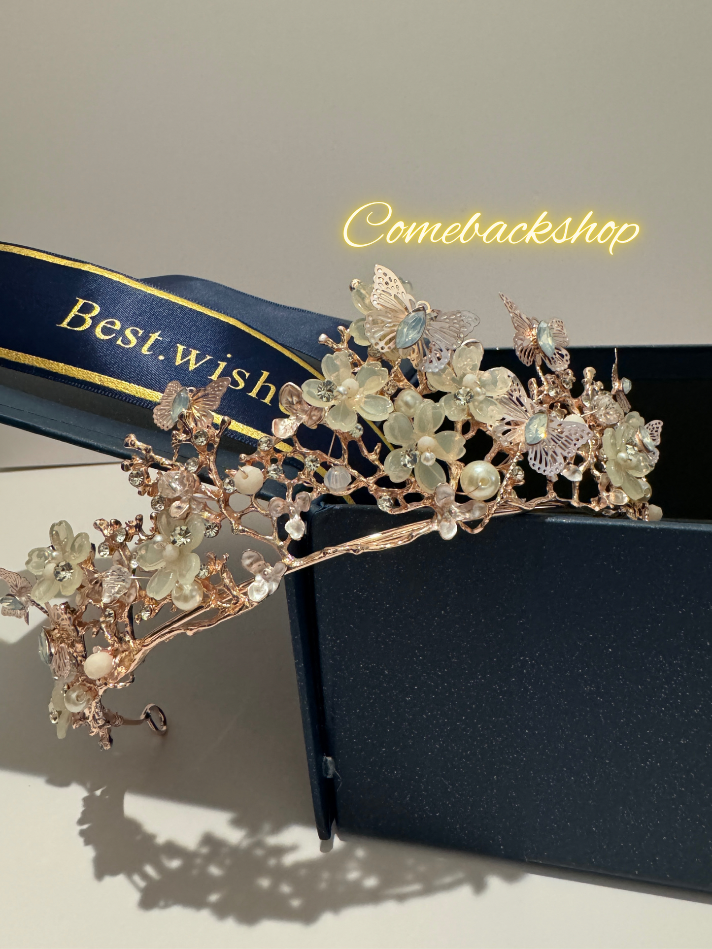 Wedding Tiaras and Crowns for Women Tiaras for Girls Birthday Party Hair Accessories Bride Headband Bride for Prom Christmas butterfly