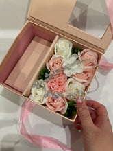 Load image into Gallery viewer, Rose Jewelry Gift Box Valentine&#39;s Day Marriage Acrylic Ring Boxes Necklace Storage Rose Jewelry Display Rack