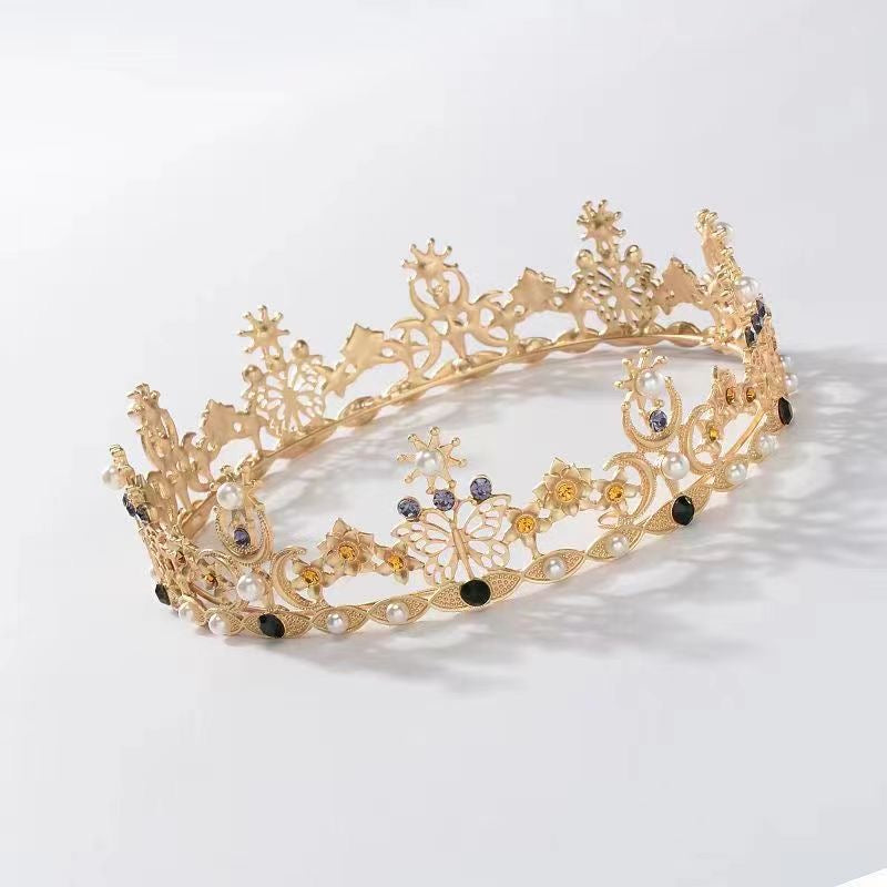 Crystal Bridal Tiaras Crown Rhinestone Pageant Diadem Veil Tiara Headbands
