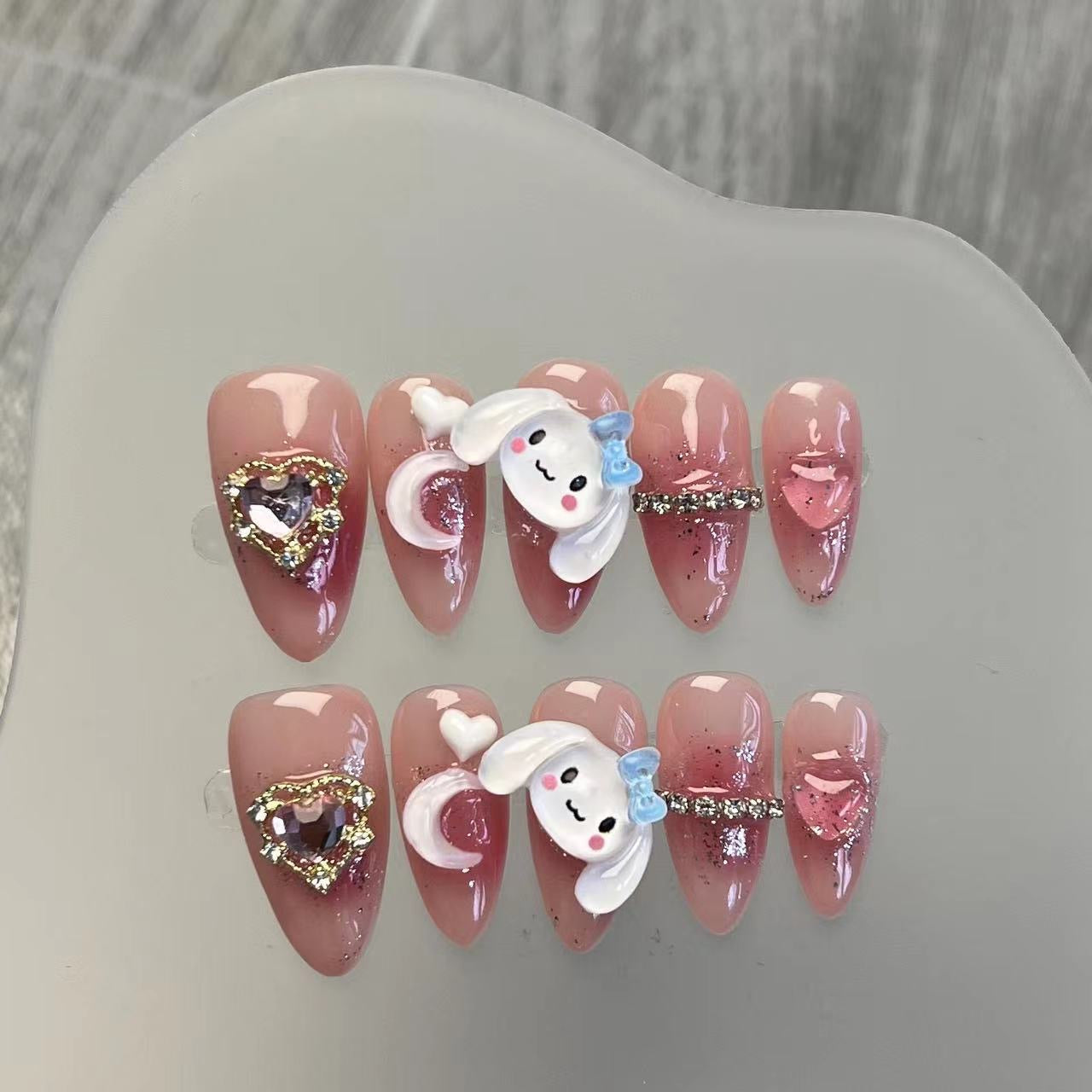 Cinnamon roll cute Handmade Press on nails,fake nails,nails,nail art