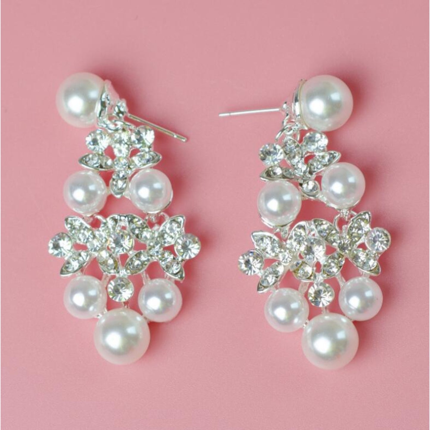 Bride Bridesmaid Jewelry Sets for Wedding Prom Bridal Silver Necklace Earrings Bracelet Set Women Formal Dress Accessories