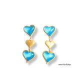 Teardrop Earrings for Women Girls Geometric Drop Statement Earrings Blue