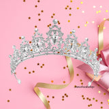 Tiaras for Women,Crystal Bridal Tiaras Crown Vintage Gold Hair Accessories Wedding Rhinestone Diadem Pageant