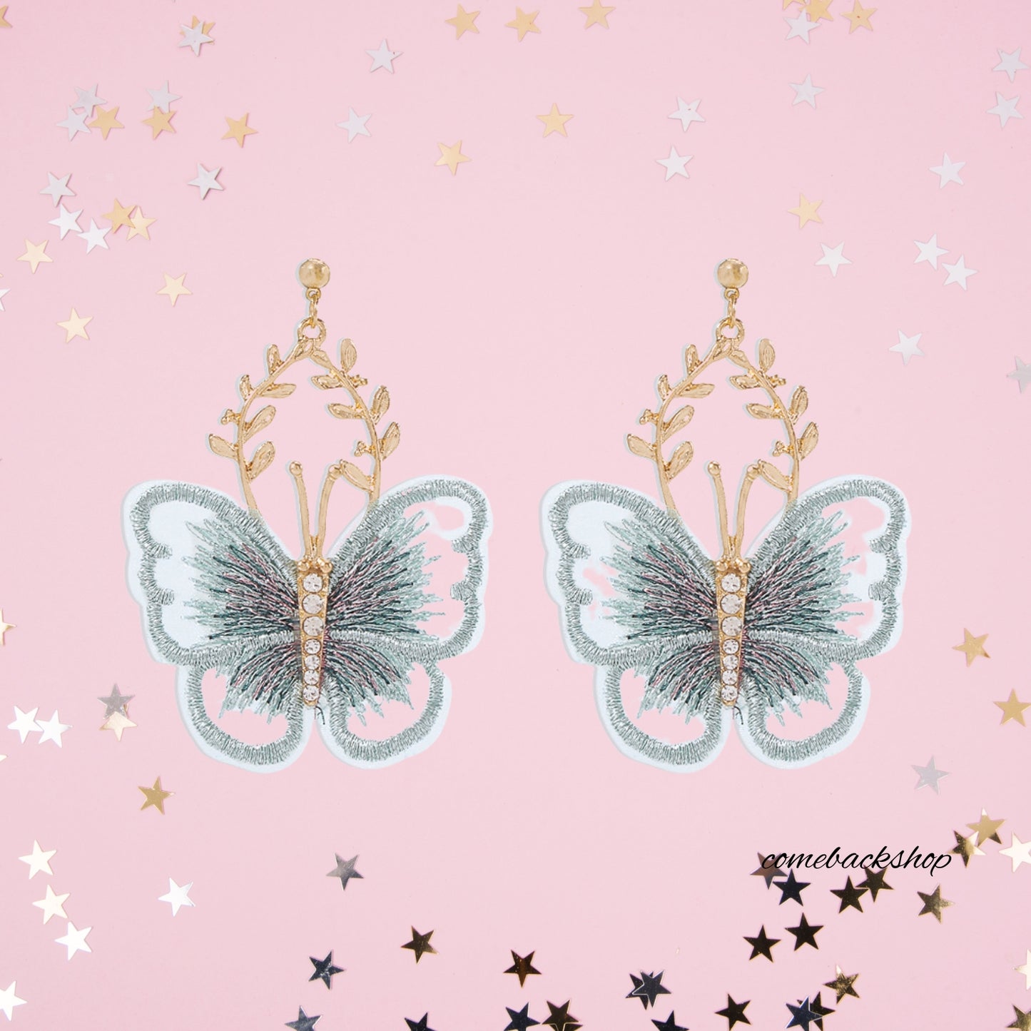 Butterfly Chain Tassel Drop Dangle Earrings for Women Asymmetric Butterfly Pendants Earrings for Girls