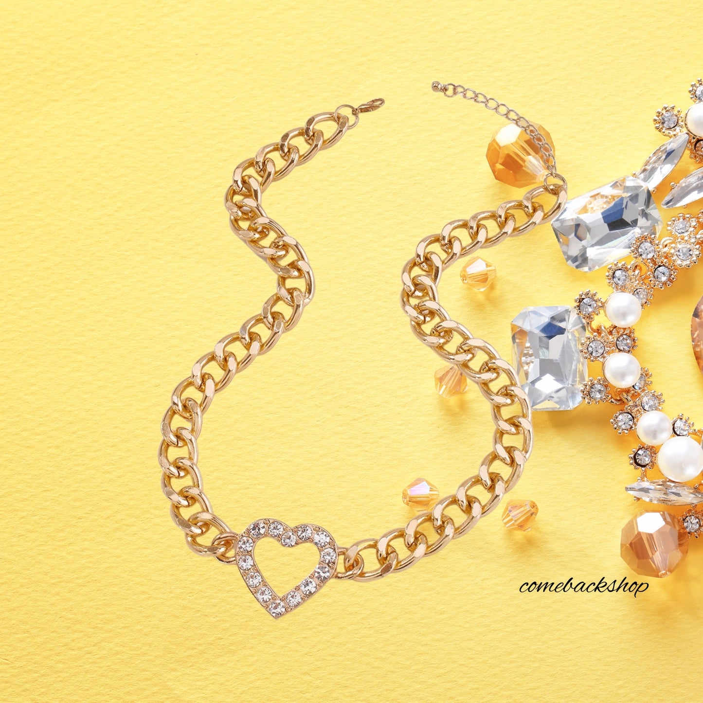 Gold Heart Necklace | Cute Dainty Love Pendant Necklaces for Women