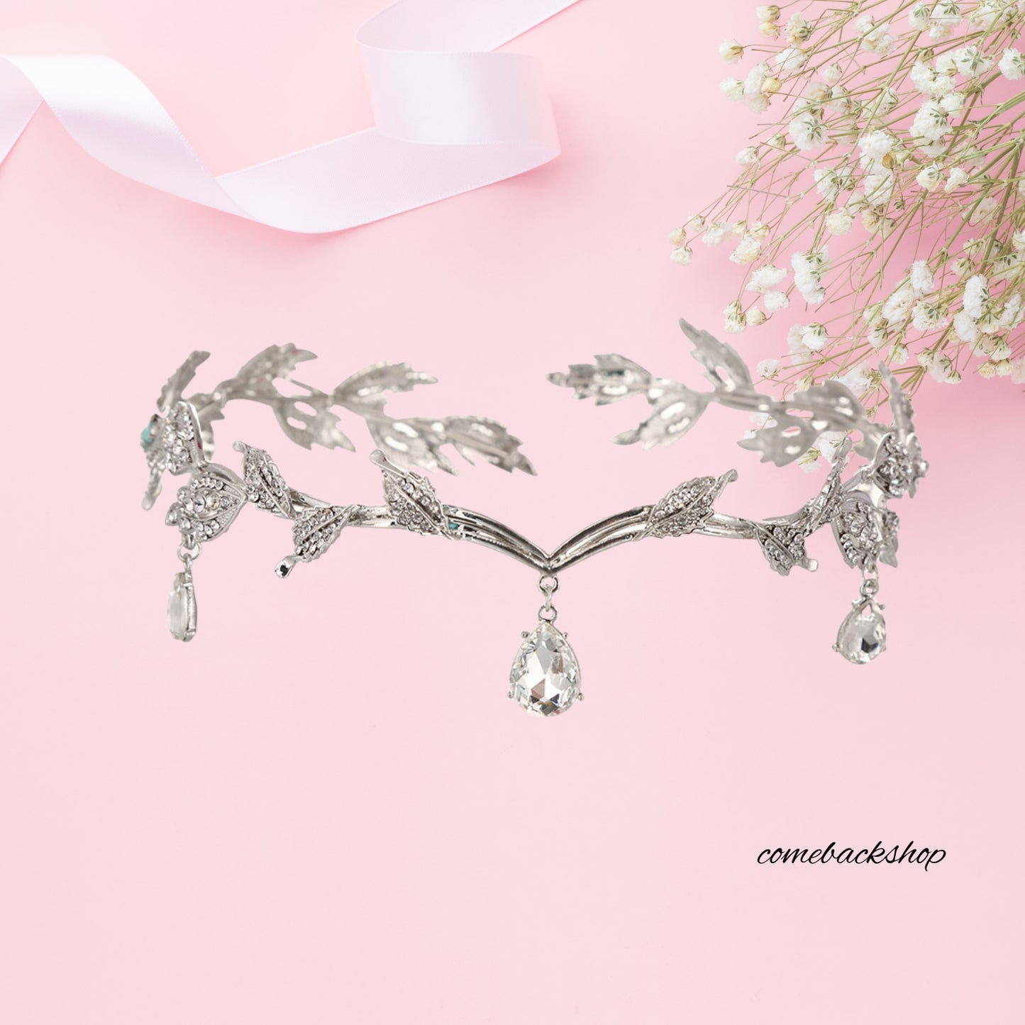 Silver Crystal Tiara Crowns For Women Girls Princess Elegant Crown