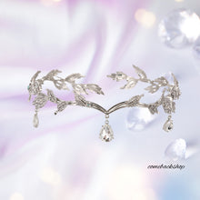 Load image into Gallery viewer, Silver Crystal Tiara Crowns For Women Girls Princess Elegant Crown