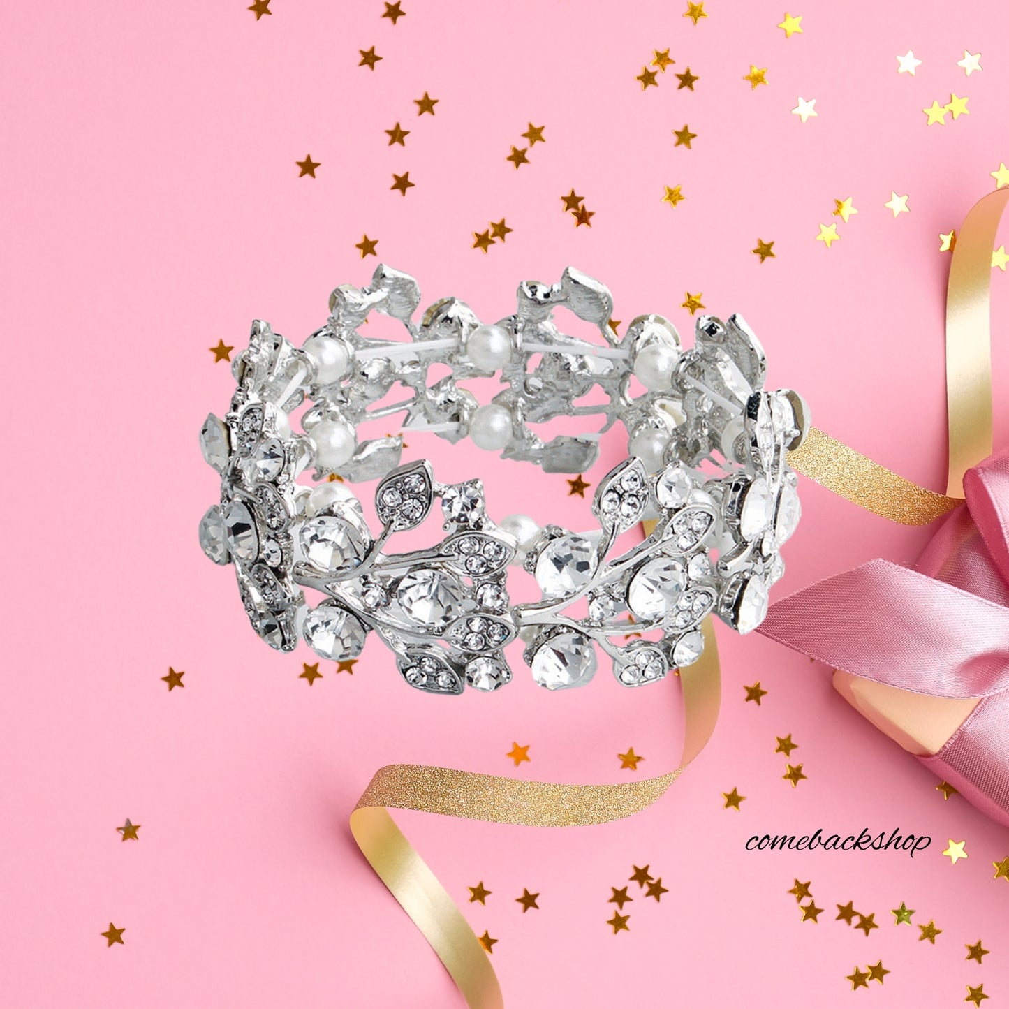 Bracelet,Crystal Rhinestone Bridal Bracelets for Brides, Bridesmaids, Women for Wedding, Prom, Party, Jewelry Gifts