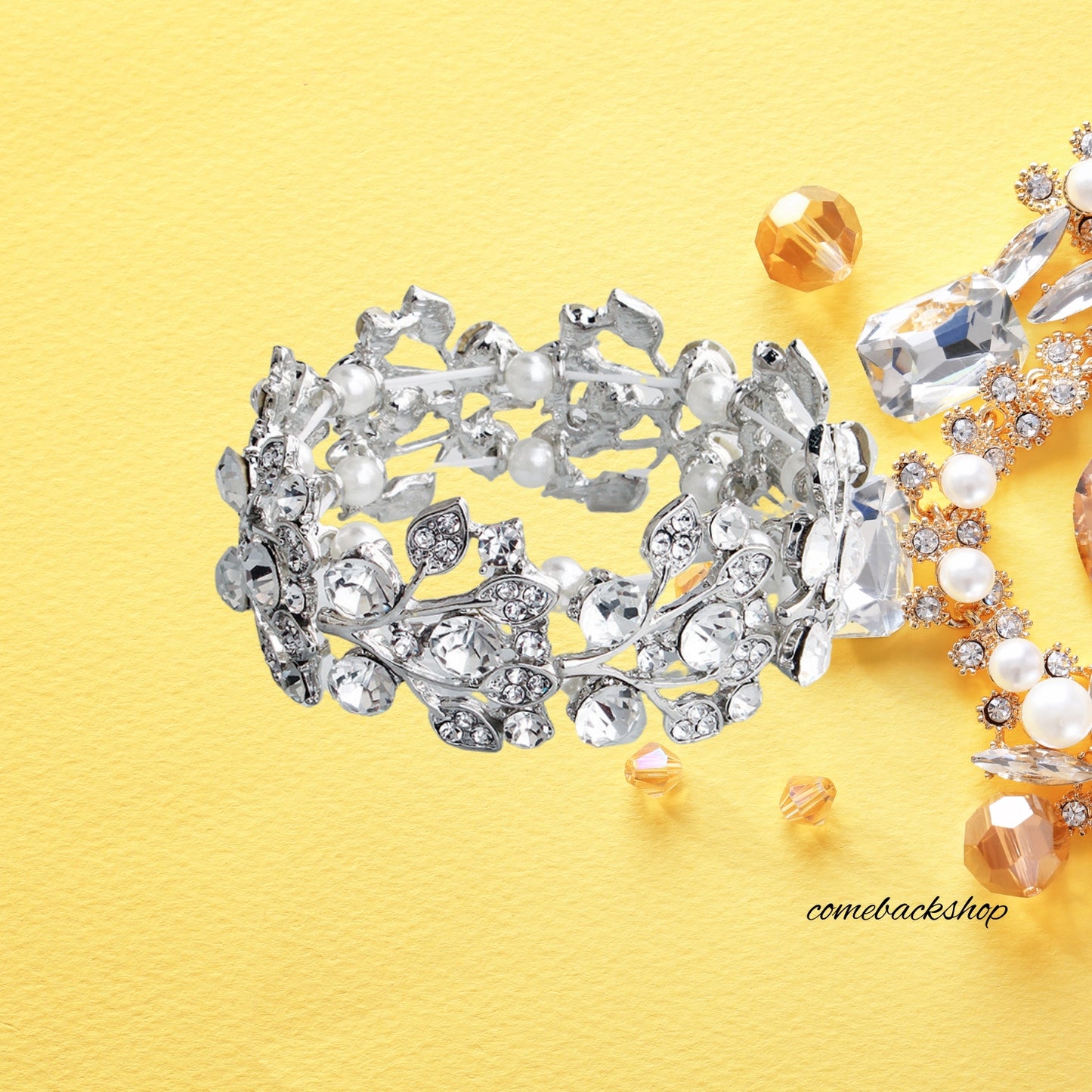 Bracelet,Crystal Rhinestone Bridal Bracelets for Brides, Bridesmaids, Women for Wedding, Prom, Party, Jewelry Gifts