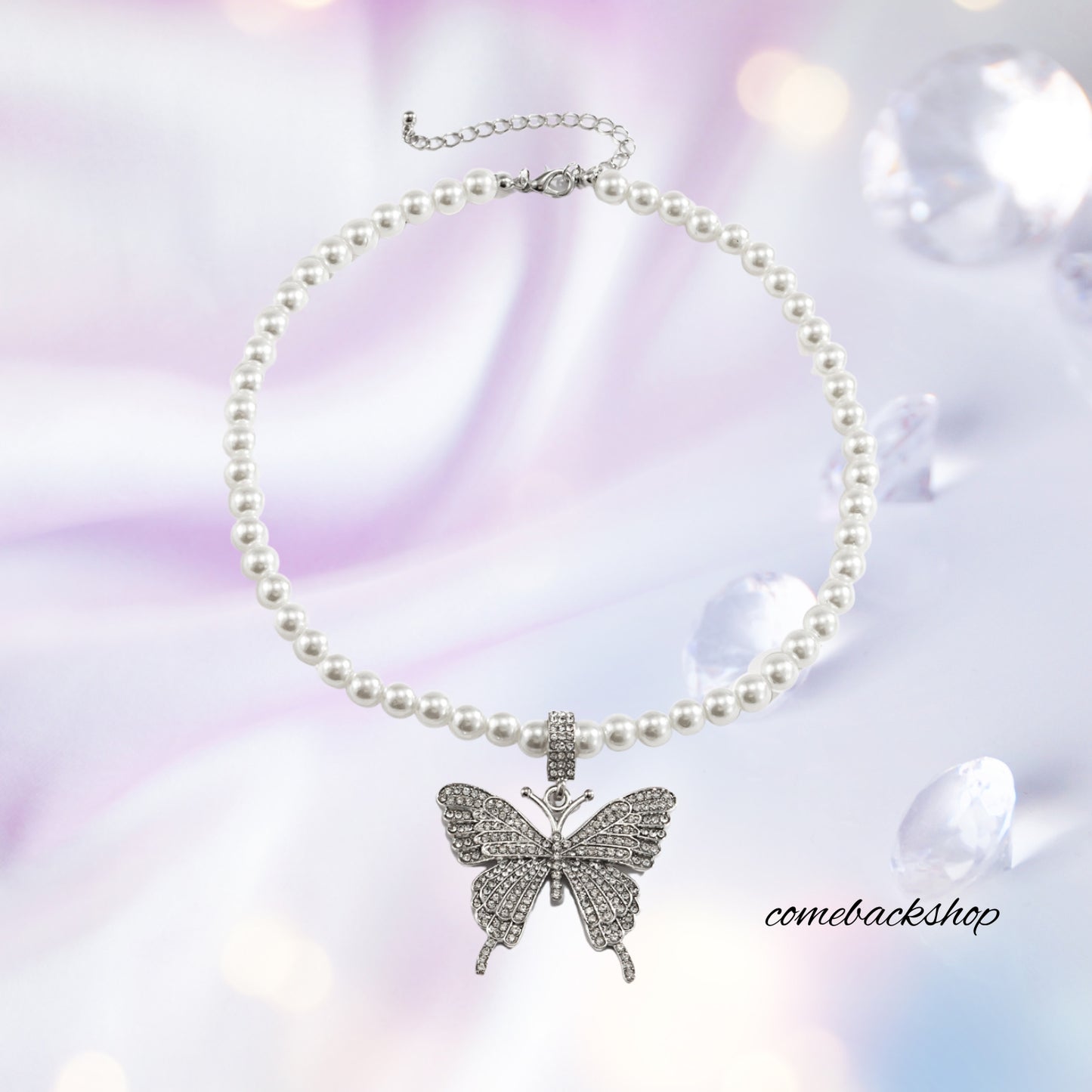 Butterfly Pendant Necklace for Women Butterfly Pendant Cute Crystal Butterfly Necklaces for Women Girls