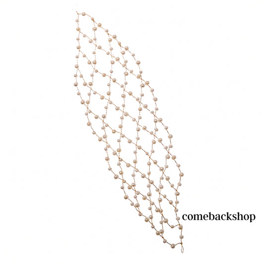 Pearl handmade Bridal Headband Crystal Wedding Headpieces for Bride Pearl Hair Vine Wedding Hair Accessories for Flower Girl Bridesmaid